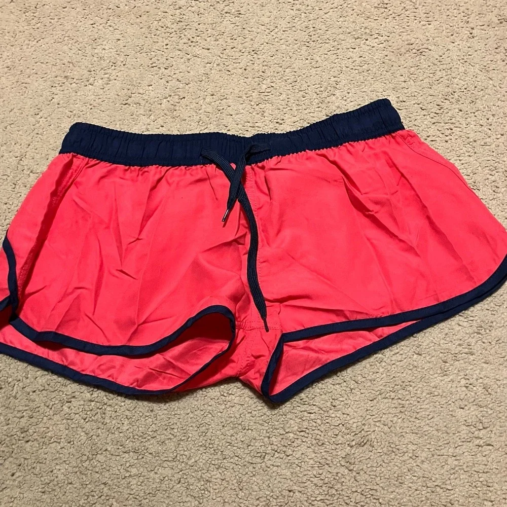 Cromer Resortwear Board Shorts‎ (2) Coral & Pink Navy Accents Women's Sz L NEW